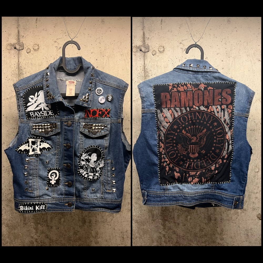 New custom Ramones/Nofx pop punk battle vest.